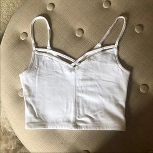 Strappy White Crop Top XS